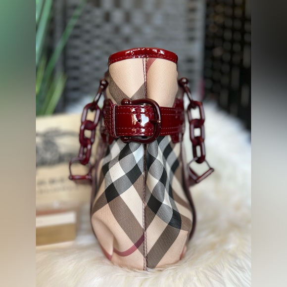 Burberry Nova Check Rachel Large Chain Tote|Satchel - Berry - Picture 3 of 13